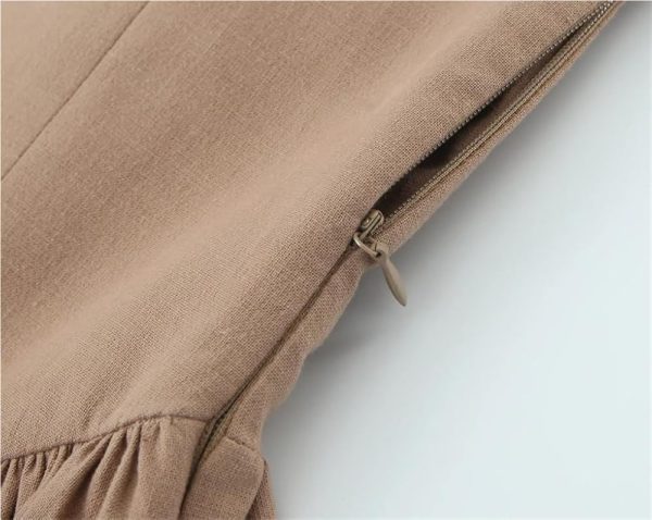 Women’S Dress Temperament Slim Summer Long Suspender V Neck Casual Adjustable Shoulder Strap Big Swing A Line Dresses