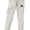Girls&Womens Printed Cargo Pants Elastic Waist Lightweight Outdoor Jogger Pants, 6 Years - XX-Large