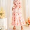Women's Vintage Floral Print Maxi Dress High Waist Casual Beach Vacation Party Dresses
