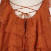 Women Camisole Sleeveless Backless Spliced Appliques High Waist Long Solid Retro Slimming Elegant Dress
