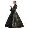 18th Century Women's Rococo Ball Gown Renaissance Floral Jacquard Long Gothic Victorian Dress Masquerade Party Costumes