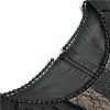 Women's Vintage Patchwork Lace Maxi Dress Bell Sleeve Pleated High Waist Slim A-Line Party Dresses