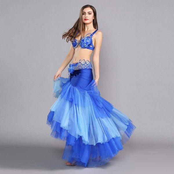 Belly Dance Costume Belly Dance Skirt Long Belly Dance Bra Belt Belly Dancing Outfit for Women Carnival Costumes