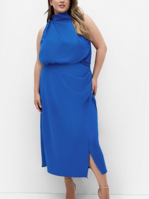 Women's Plus Size Dress-Limelight Halter Midi