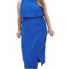 Women's Plus Size Dress-Limelight Halter Midi