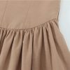 Women’S Dress Temperament Slim Summer Long Suspender V Neck Casual Adjustable Shoulder Strap Big Swing A Line Dresses