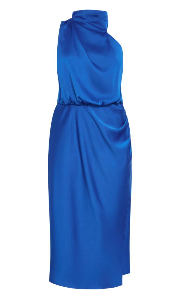 Women's Plus Size Dress-Limelight Halter Midi