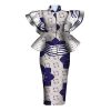 Women African Dresses Clothing Dashiki Bazin Riche Dress Women Skirt Set Print Ankara Zipper Top
