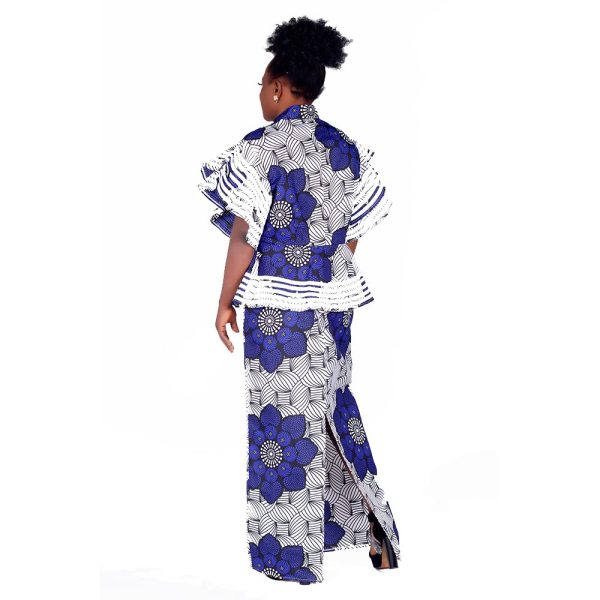 Women African Dresses Clothing Dashiki Bazin Riche Dress Women Skirt Set Print Ankara Zipper Top