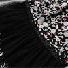 Women's Bohemian Floral Embroidery Maxi Dress Sequins Net Yarn Cascading Ruffle Wedding Guest Dresses
