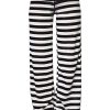 Women's Comfy Pajama Pants Wide Leg Lounge Palazzo Yoga Pants Stretch Casual Floral Print Fold Waist Pants