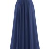 Women's Pleat Chiffon One Shoulder Bridesmaid Dresses Long Evening Dress Formal Wedding Party Dress