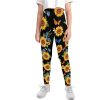 Girls’ Leggings, Yoga Pants Activewear Legging High Waist Active Pants Size for 4-13 Years Kids Teens