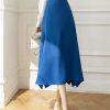Women Irregular Skirt Long High Waist Office OL Work Midi Skirts