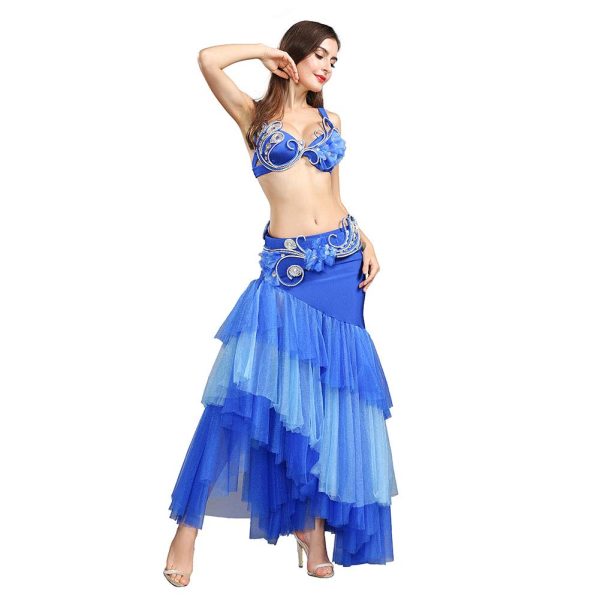 Belly Dance Costume Belly Dance Skirt Long Belly Dance Bra Belt Belly Dancing Outfit for Women Carnival Costumes