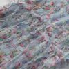 Women's Boho Floral A-Line Dress V-Neck Short Sleeve Net Yarn Cascading Ruffle Summer Beach Dresses