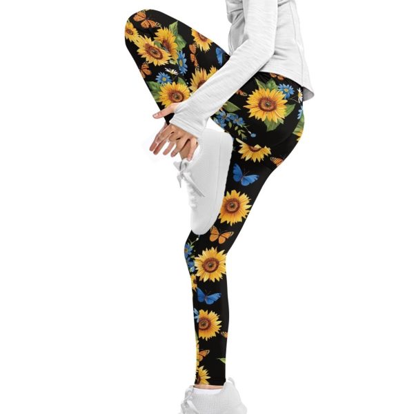 Girls’ Leggings, Yoga Pants Activewear Legging High Waist Active Pants Size for 4-13 Years Kids Teens