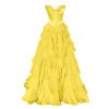 Tulle Floral Prom Dresses for Teens 2025 Tiererd Long Ball Gown Strapless Sweetheart Formal Evening Gowns with Slit