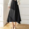 Women Irregular Skirt Long High Waist Office OL Work Midi Skirts