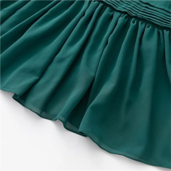 Women's Bohemian Holiday Party Dress Stand Collar Long Sleeve Ruffled Casual Elegant Maxi Dresses