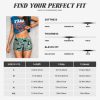 Border Collie Florals Print Women's Workout Shorts Elastic Athletic Gym Shorts Summer Seamless High-Waisted Yoga