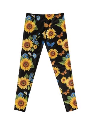 Girls’ Leggings, Yoga Pants Activewear Legging High Waist Active Pants Size for 4-13 Years Kids Teens