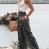 Womens Casual Loose Fit Palazzo Pants Elastic High Waist Lounge Long Pajama Wide Leg Trousers with Pocket