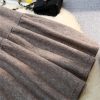 Women Autumn Winter High Waist Mid Length Skirts Vintage Knitted Long Skirts