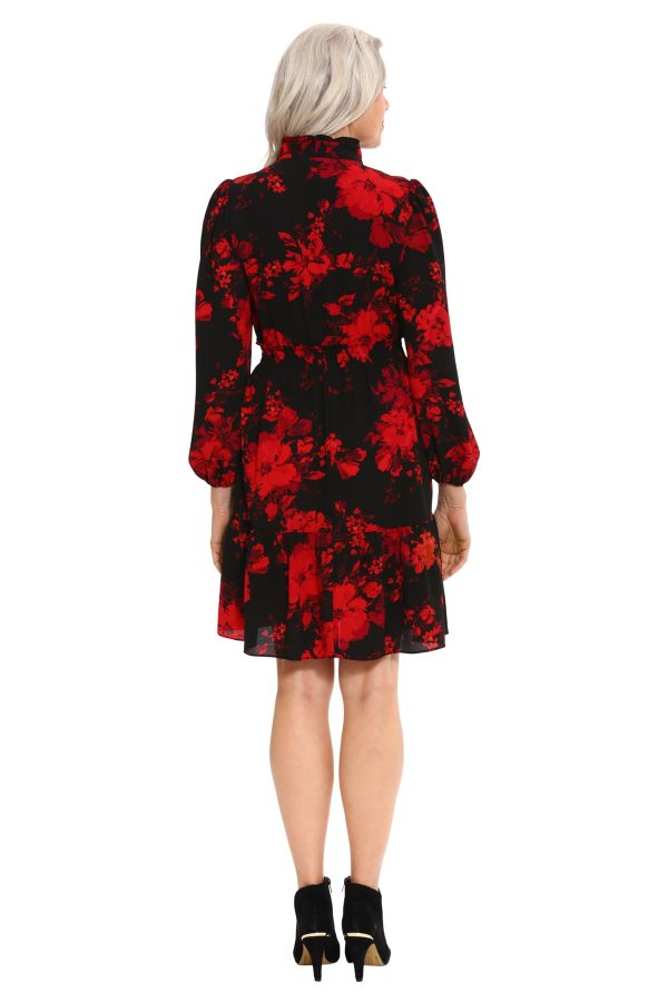 Women's Dress Easy Feminine Versatile Smocked Waist Ruffle Neckline