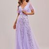 Women's Sequin Sparkly V-Neck Short Sleeve Maxi Evening Dress 00734