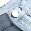 Men's Casual Embroidery Slim Fit Denim Pants Straight Personality Trendy Jeans Ripped Washed Stretch Skinny Trousers (Light