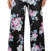 Women's Comfy Pajamas Drawstring Stretch Floral Print Long Wide Leg Lounge Pants