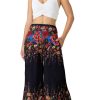 Palazzo Pants for Women - Boho Flare Leg Wide Summer Pant Women - Harem Waist Flowy Bottoms with Pockets