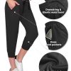 Women's Capri Jogger Sweatpants - Premium Soft Stretch Lightweight Pants with Pork Chop Pockets