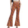 American Flag Flare Pants Women 4th of July Bell-Bottoms USA Wide Leg Pant Red Blue White Independence Day