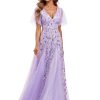 Women's Sequin Sparkly V-Neck Short Sleeve Maxi Evening Dress 00734