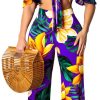 Two Piece Outfits for Women Beach Bandage Crop Top Long Straight Pants Vacation Swimwear Cover Ups Sets