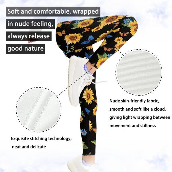 Girls’ Leggings, Yoga Pants Activewear Legging High Waist Active Pants Size for 4-13 Years Kids Teens