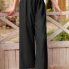 Tween Kids Summer with Pockets Wide Leg Drawstring Trouser Loose Fit Solid Bohemian Palazzo Pants Black 11-12 Years