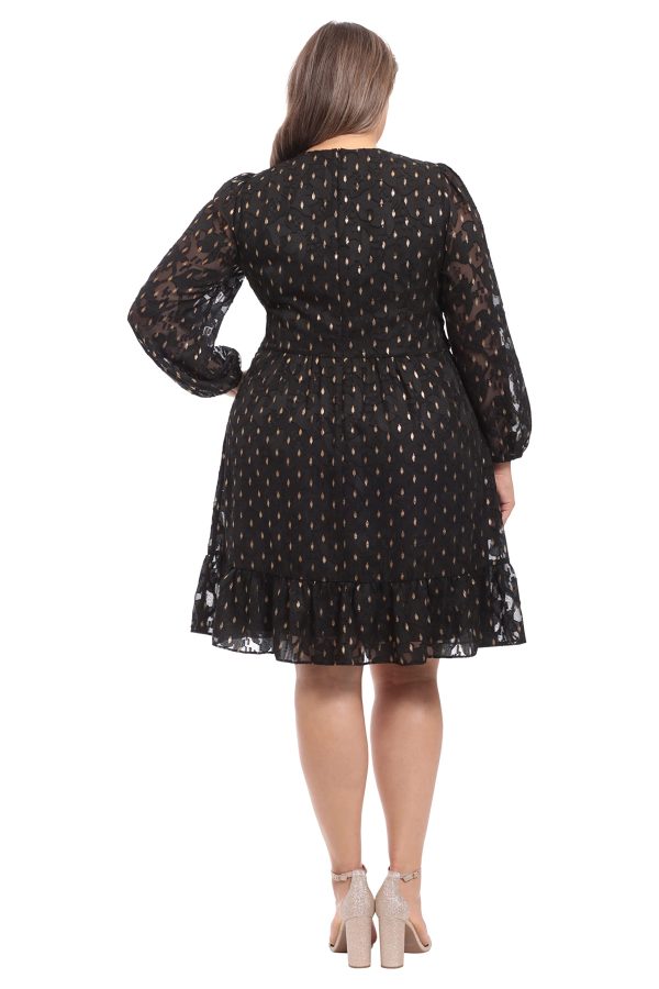 Women's V-Neck Ruched Waist Tiered Skirt Dress