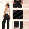 3 Pack Women's Wide Leg Pants with Pockets - Casual Loose Yoga Trouser Pants Sweatpants Palazzo Lounge Pajama Pants