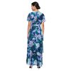 Women's Short Sleeve Tiered Skirt Long Maxi Dress with Surplice Neckline, Wedding (Petite and Regular Sizes)