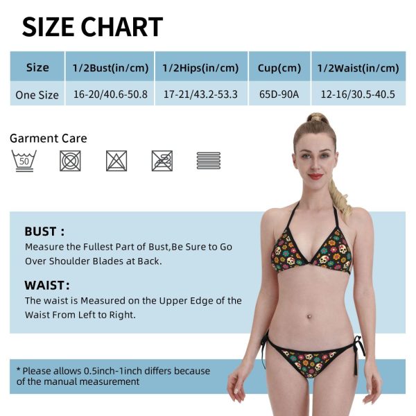 New Sexy Two Pieces Bikini Sets for Women Triangle Top & Thong String Tie-Up Swimsuit