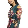 Women's Floral Maxi Wrap Long Sleeve V-Neck-Elegant Wedding Guest Dress