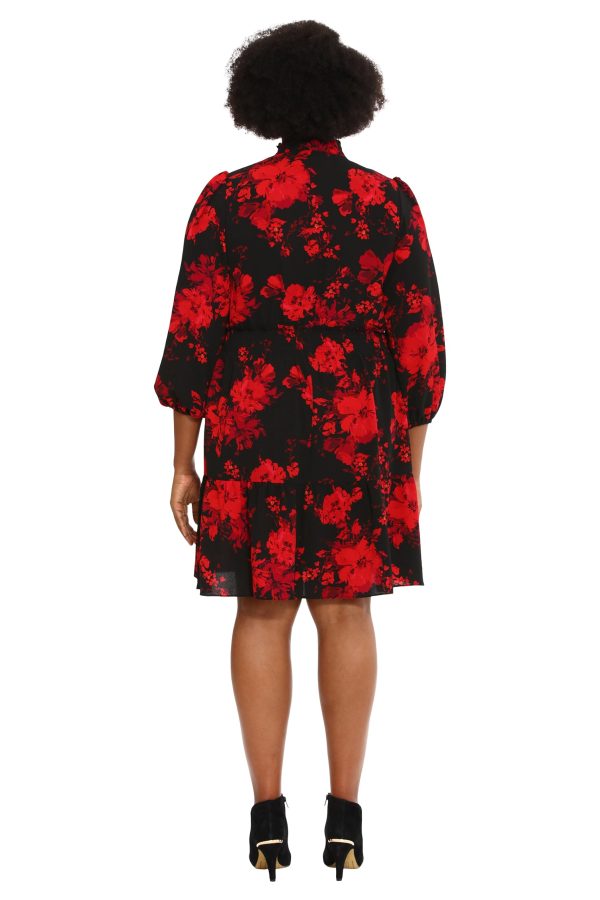 Women's Dress Easy Feminine Versatile Smocked Waist Ruffle Neckline