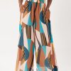 Women's Floral Boho Palazzo Pants Casual Dress Flowy Wide Leg Pant Chiffon Beach Vacation Trouser