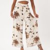 Women's Wide Leg Palazzo Pants Chiffon Flowy Loose Party Wedding Dressy Casual Trousers