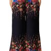 Palazzo Pants for Women - Boho Flare Leg Wide Summer Pant Women - Harem Waist Flowy Bottoms with Pockets