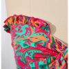 Women's Floral Tube Tops Strapless Tie Front Frill Peplum Shirred Boho Summer Bandeau Top