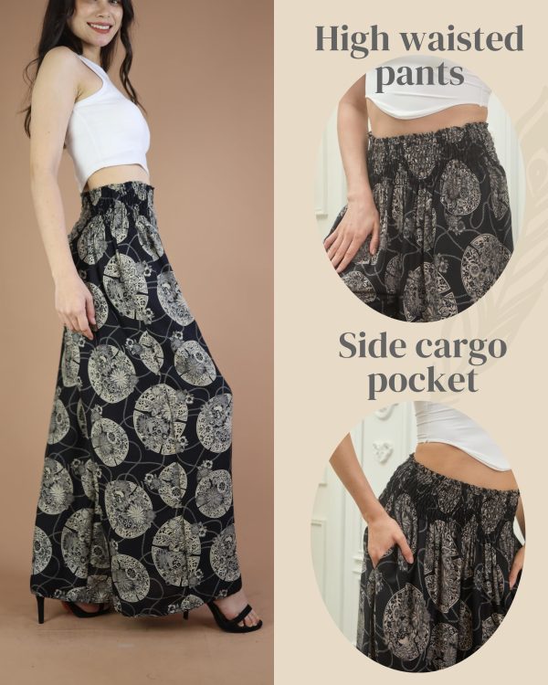 Palazzo Pants for Women with Pockets| Wide Leg high Waisted Flowy Pants for Women | Summer, Cruise, Vacation